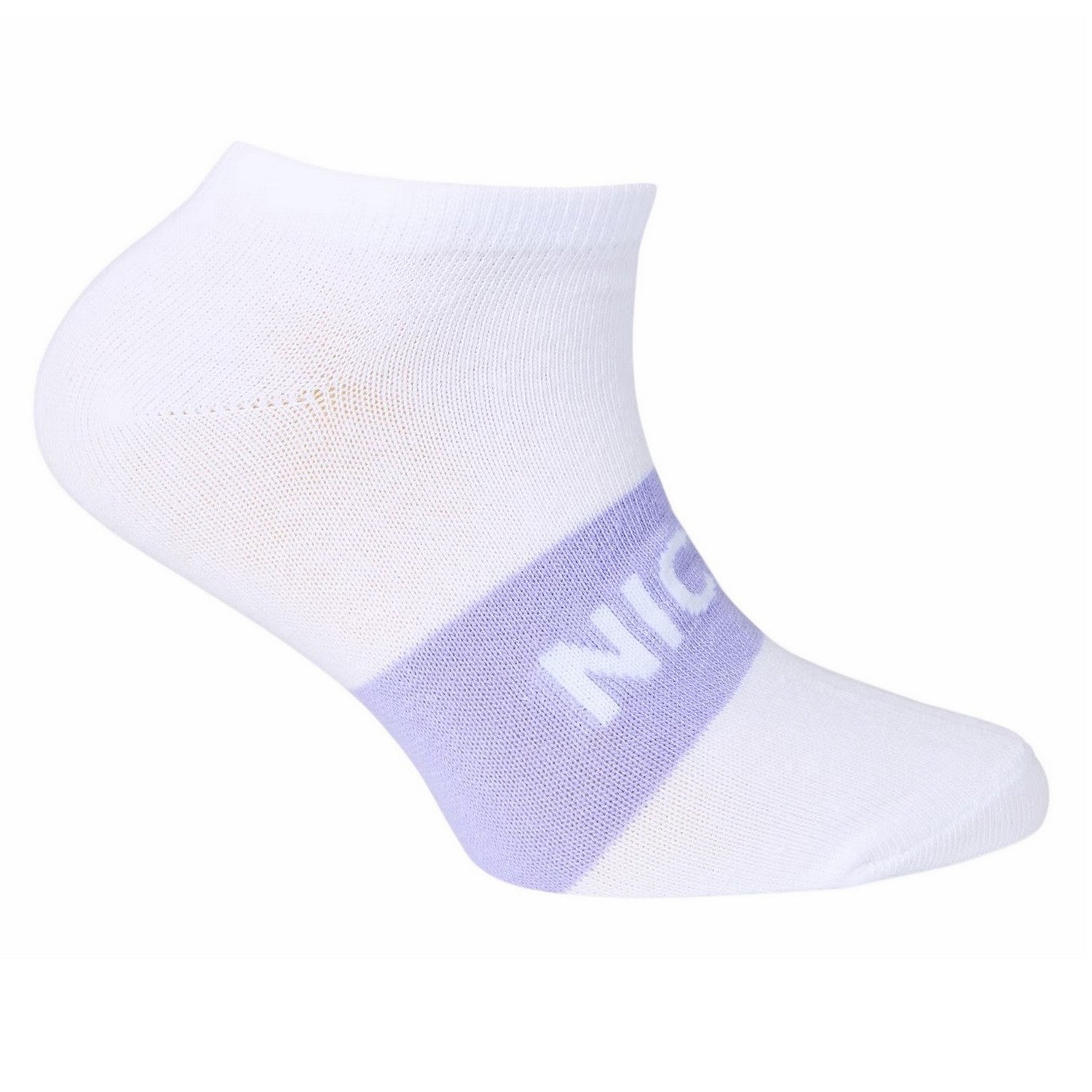Blue Block - Close up - Nicce Childrens-Kids Towson Colour Block Trainer Socks (Pack of 5)