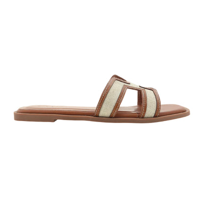 Brown - Front - Where´s That From Womens-Ladies H-Strap Flat Sandals