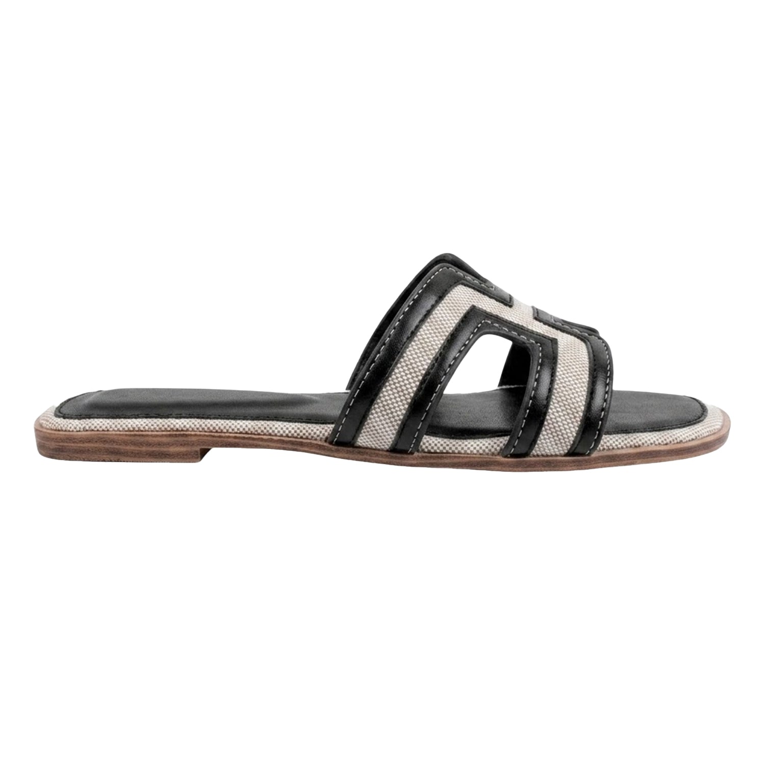 Black - Front - Where´s That From Womens-Ladies H-Strap Flat Sandals
