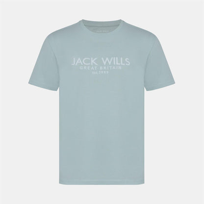 Light Blue - Front - Jack Wills Mens Carnaby Logo T-Shirt