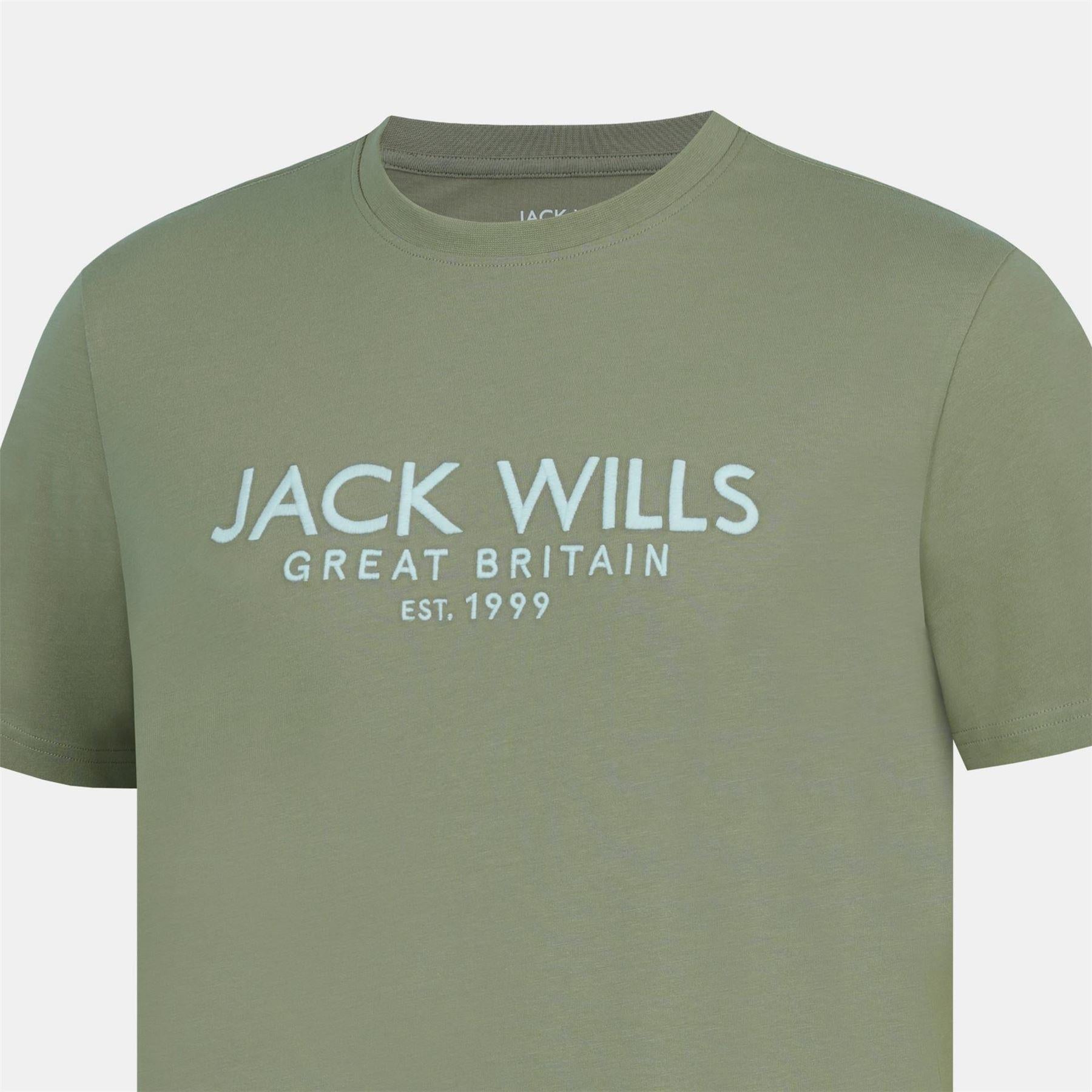 Light Green - Pack Shot - Jack Wills Mens Carnaby Logo T-Shirt