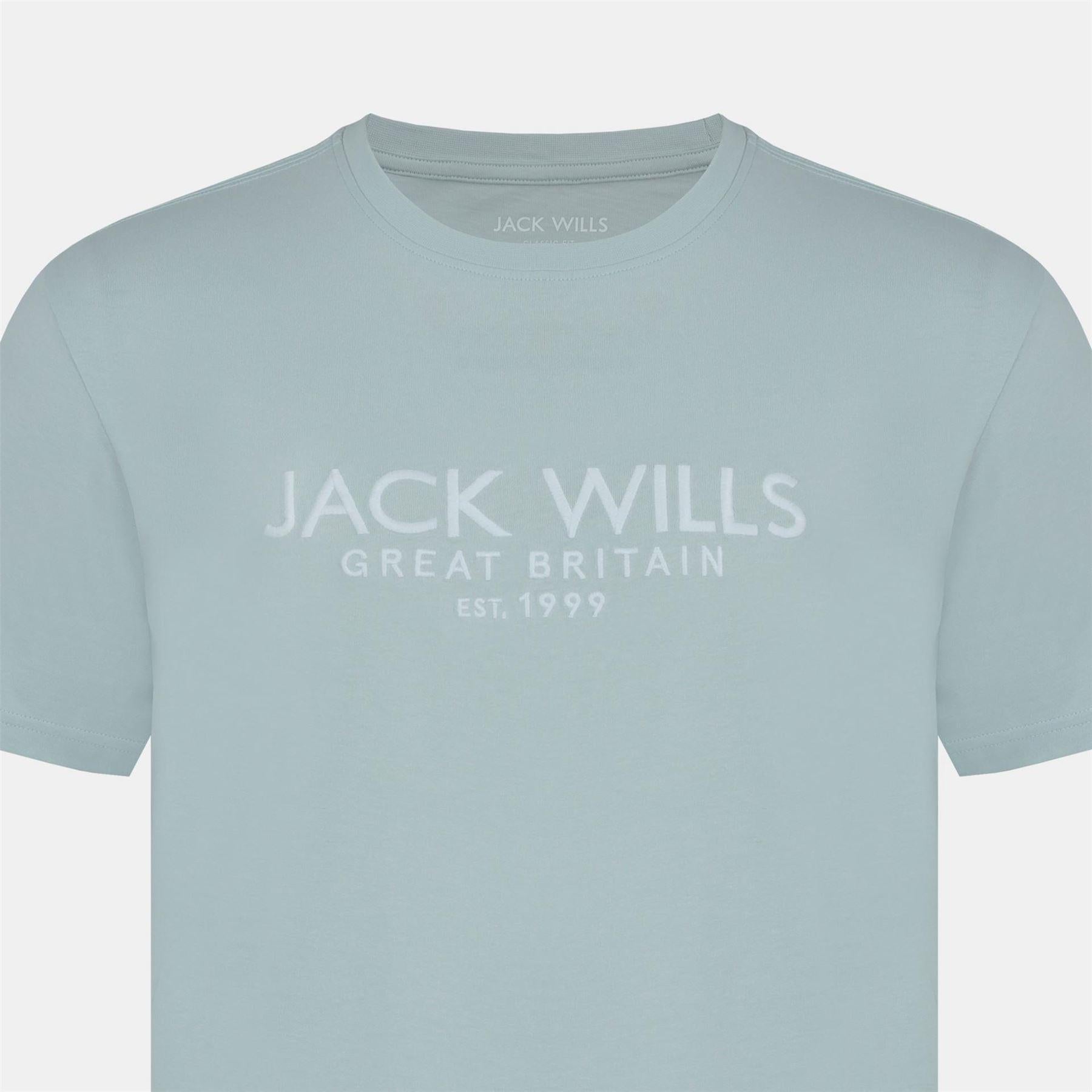 Light Blue - Lifestyle - Jack Wills Mens Carnaby Logo T-Shirt