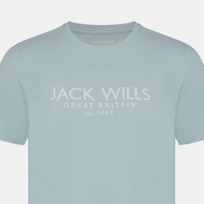 Light Blue - Lifestyle - Jack Wills Mens Carnaby Logo T-Shirt