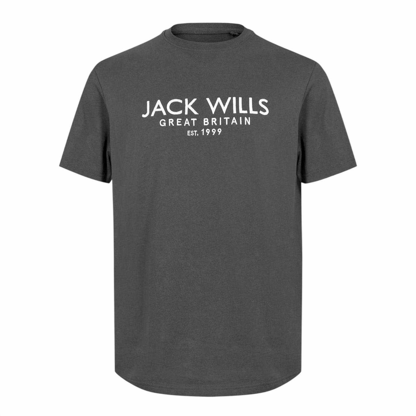 Forged Iron - Front - Jack Wills Mens Carnaby Logo T-Shirt