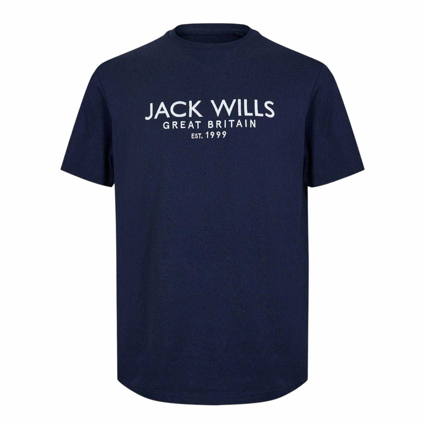 Navy - Front - Jack Wills Mens Carnaby Logo T-Shirt