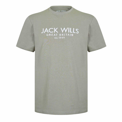 Silver Sage - Front - Jack Wills Mens Carnaby Logo T-Shirt