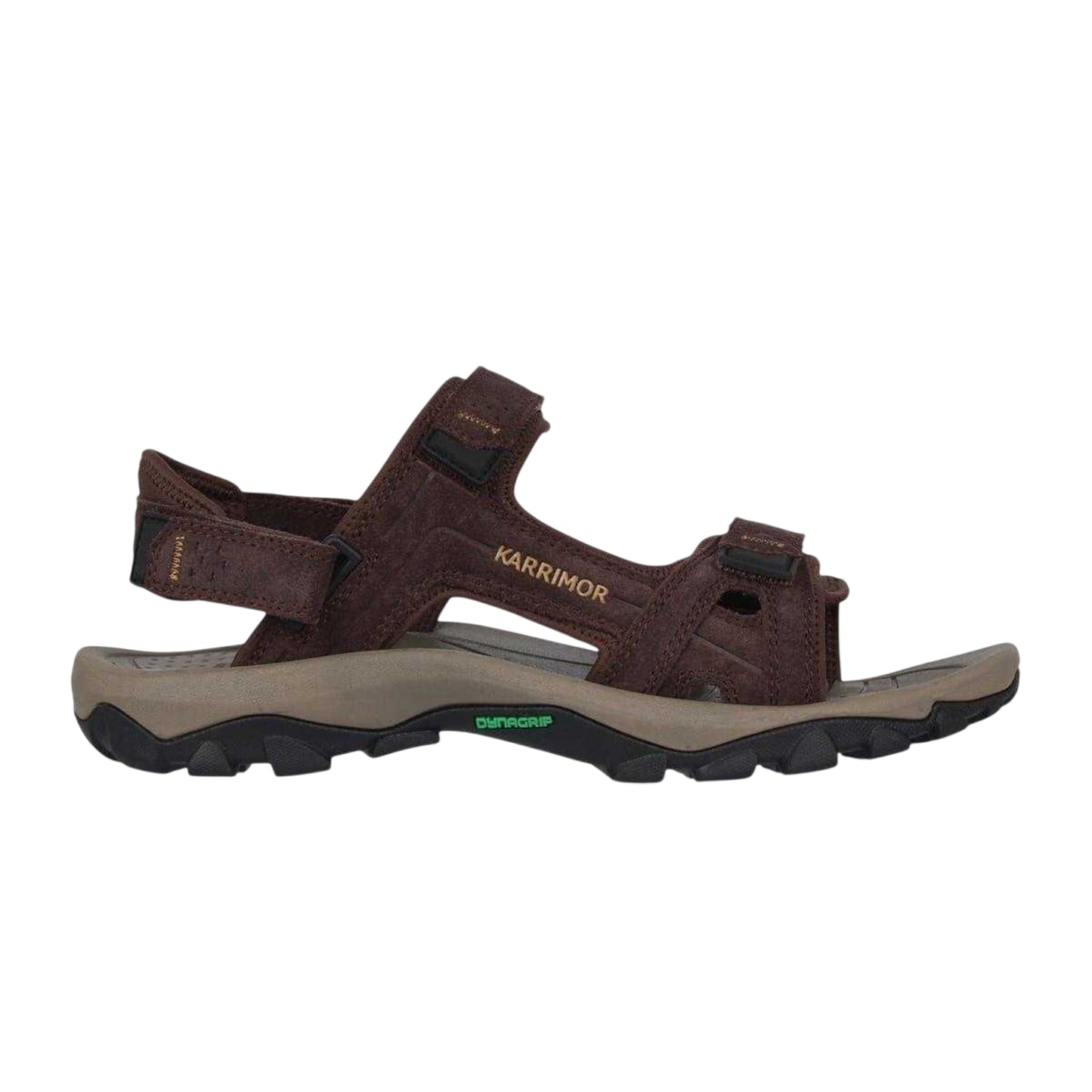 Brown - Front - Karrimor Mens Antibes Logo Leather Sandals