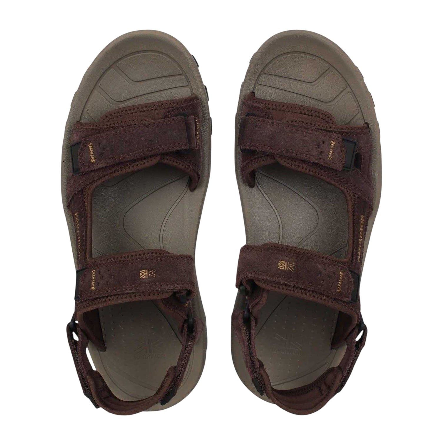 Brown - Lifestyle - Karrimor Mens Antibes Logo Leather Sandals