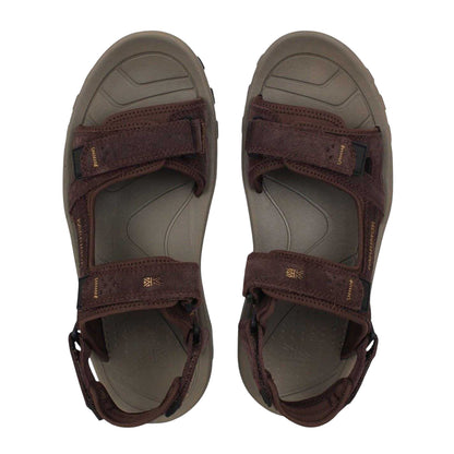 Brown - Lifestyle - Karrimor Mens Antibes Logo Leather Sandals
