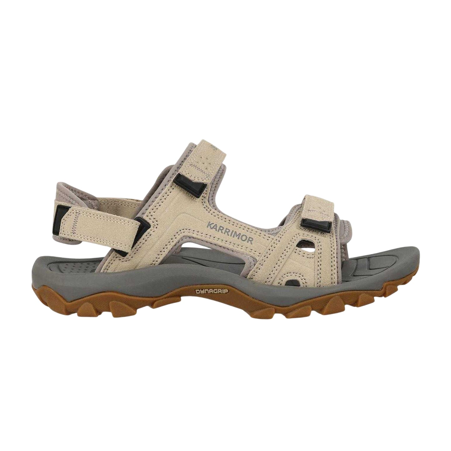 Beige - Front - Karrimor Mens Antibes Logo Leather Sandals