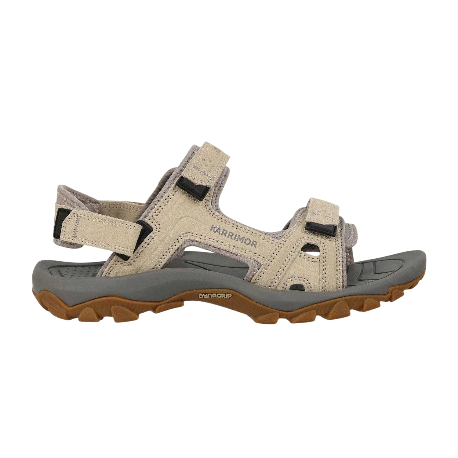 Beige - Front - Karrimor Mens Antibes Logo Leather Sandals