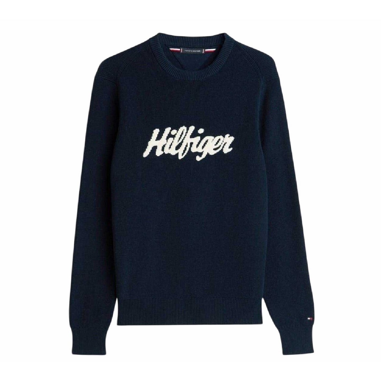 Night Navy - Front - Tommy Hilfiger Mens Embroidered Logo Sweatshirt
