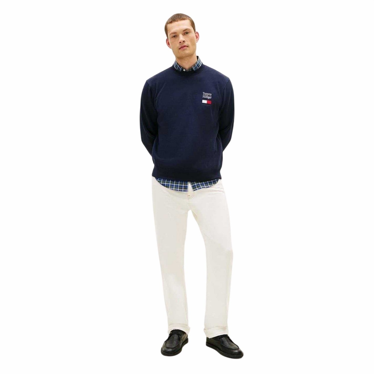 Desert Sky - Side - Tommy Hilfiger Mens Embroidered Logo Sweatshirt