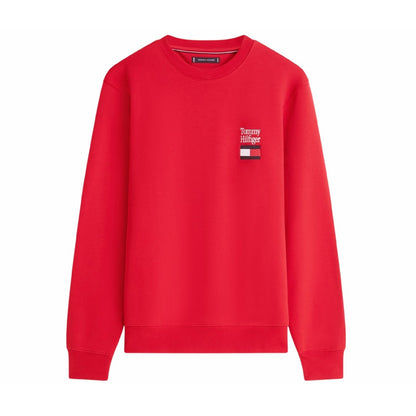 Red - Front - Tommy Hilfiger Mens Embroidered Logo Sweatshirt
