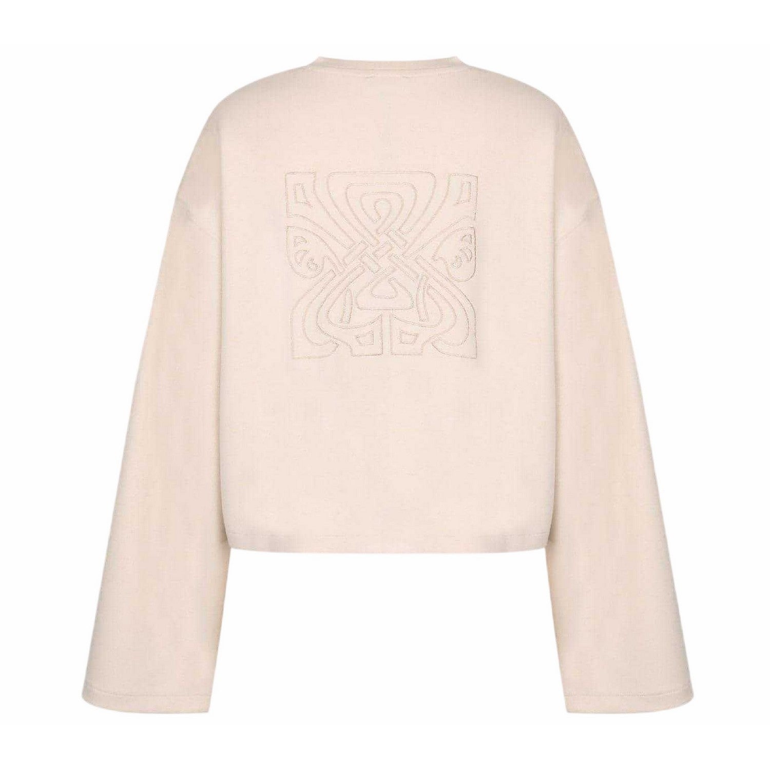 Neutral - Back - Biba Womens-Ladies Embroidered Logo Crop Sweatshirt