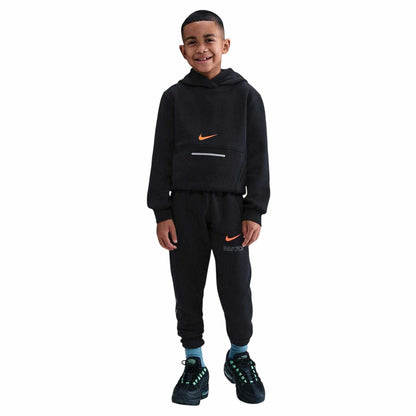 Black - Front - Nike Childrens-Kids Club Fleece Pullover Hoodie