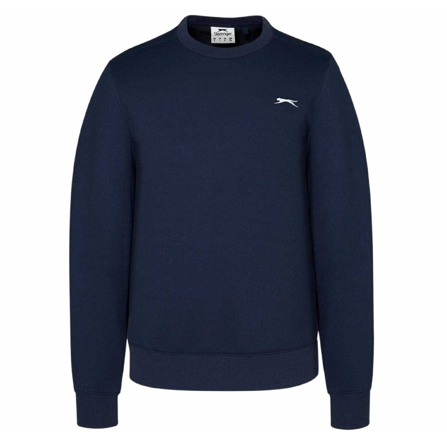 Navy - Front - Slazenger Mens Fleece Crew Neck Sweatshirt