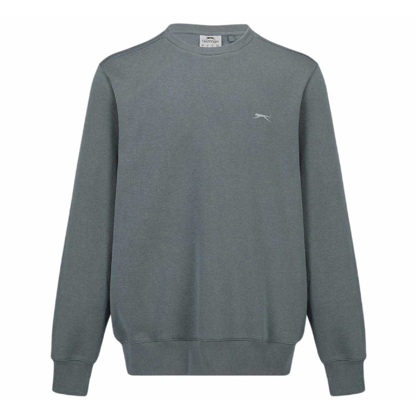 Slate Grey - Front - Slazenger Mens Fleece Crew Neck Sweatshirt