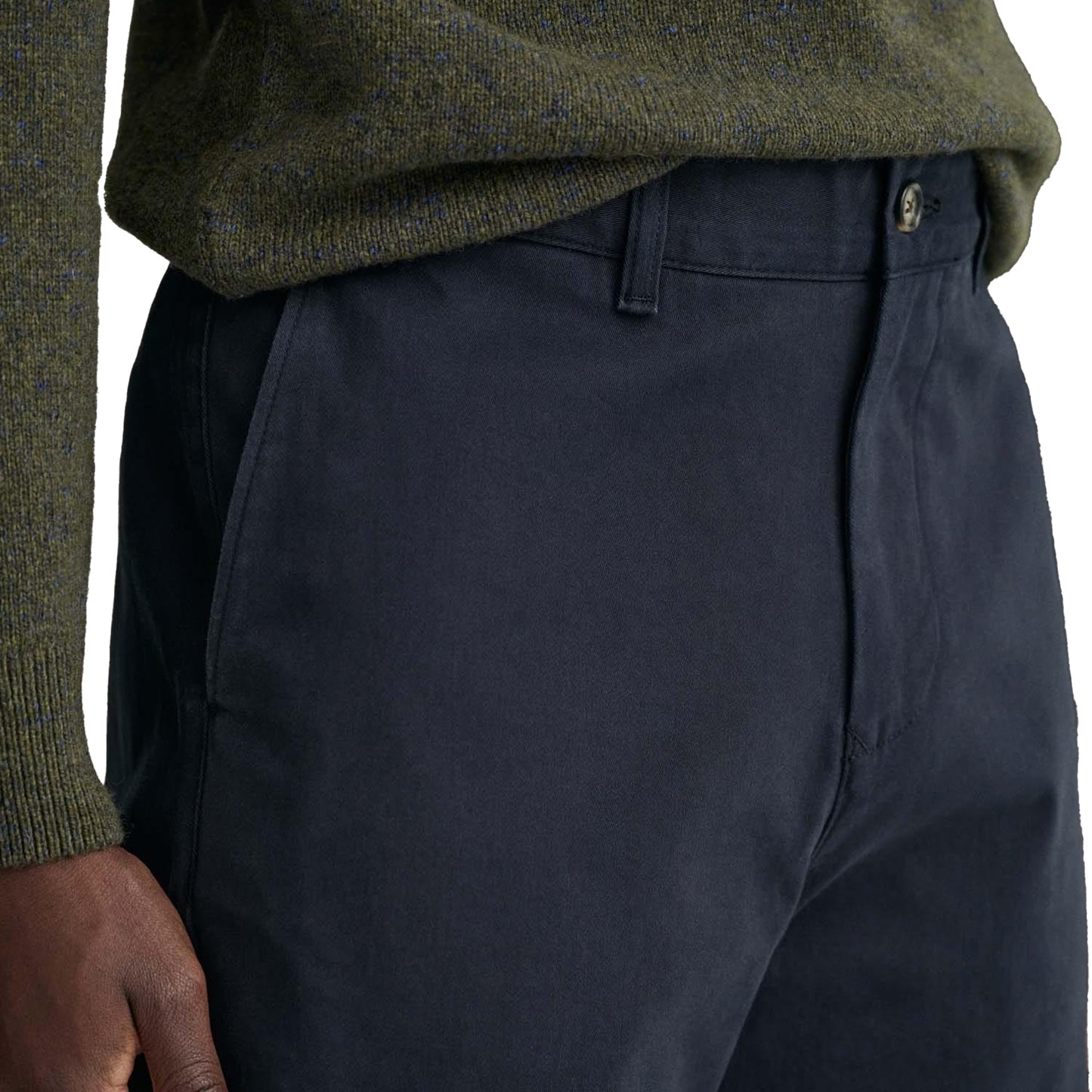 Navy - Side - Gant Mens Hallden Chinos