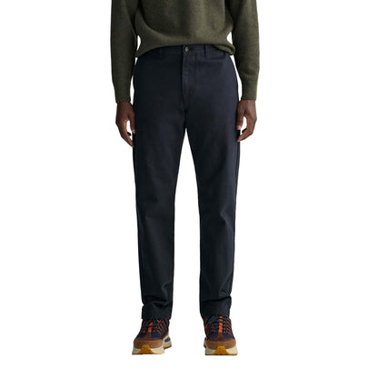 Navy - Front - Gant Mens Hallden Chinos