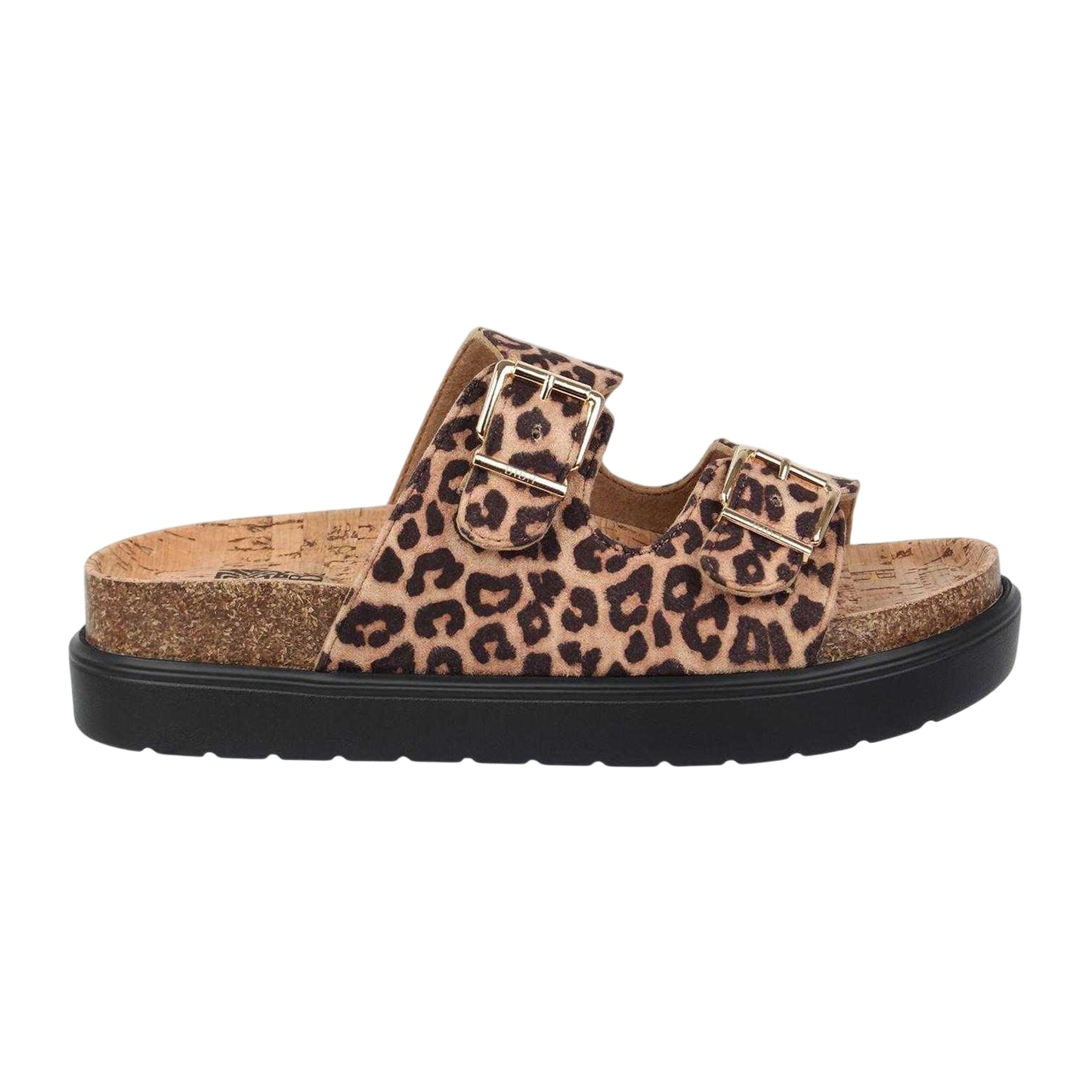 Leopard - Front - Biba Womens-Ladies Leopard Double Strap Sandals