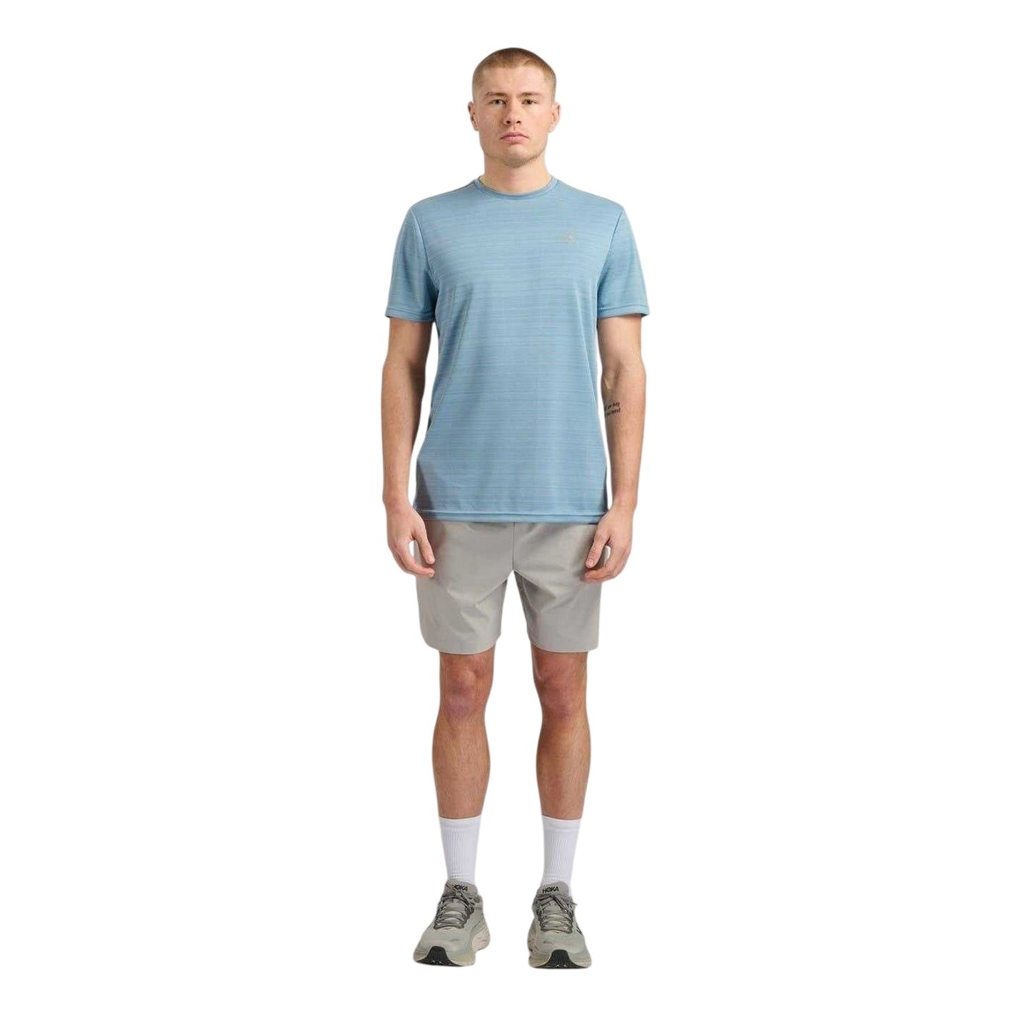 Grey Marl - Front - ALTRYN Mens Elliot Tech Lightweight Running Shorts