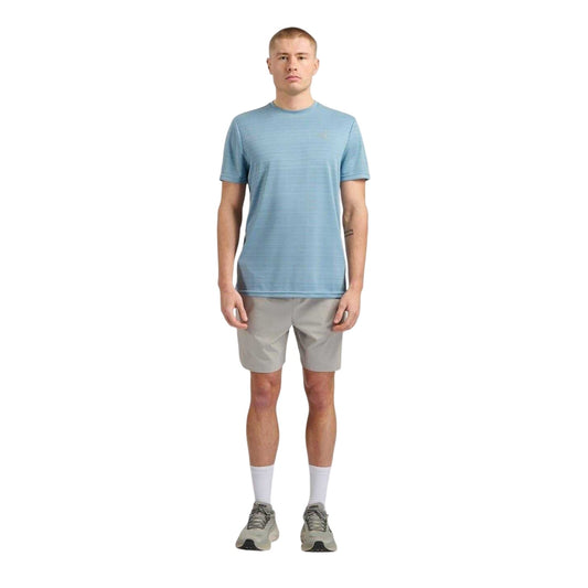 Grey Marl - Front - ALTRYN Mens Elliot Tech Lightweight Running Shorts