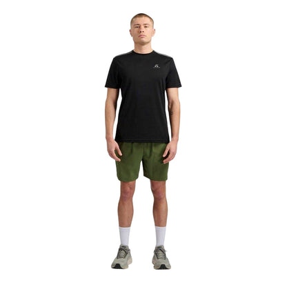 Khaki Green Marl - Front - ALTRYN Mens Elliot Tech Lightweight Running Shorts