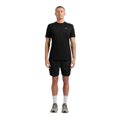 Black-Grey Marl - Front - ALTRYN Mens Elliot Tech Lightweight Running Shorts