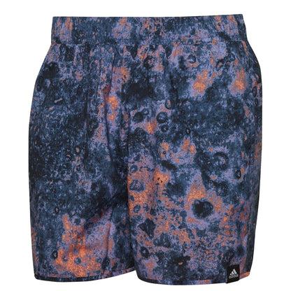 Purple - Front - Adidas Mens Melting Salt CLX Reversible Swim Shorts