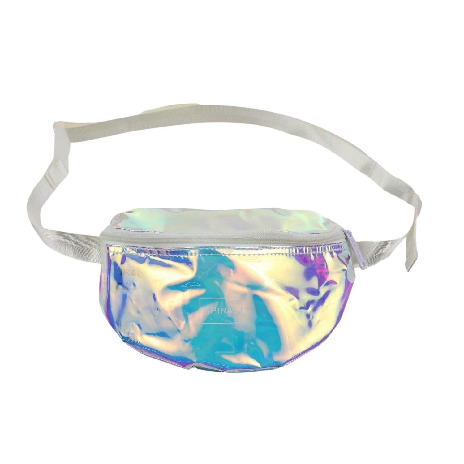 Holograph Pink - Front - Spiral Iridescent Logo Bum Bag