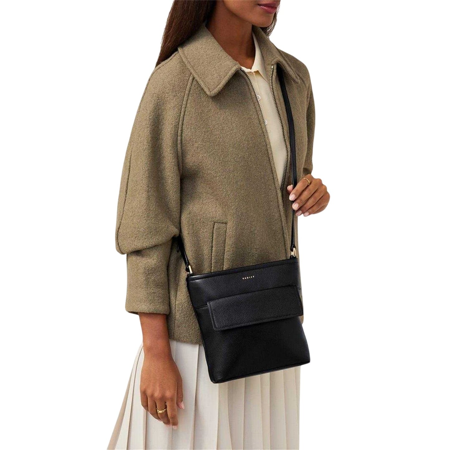 Blue - Side - Radley Eastney Leather Crossbody Bag