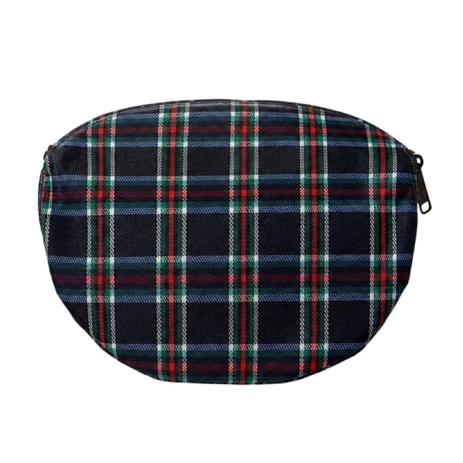 Navy - Back - Spiral Plaid Bum Bag