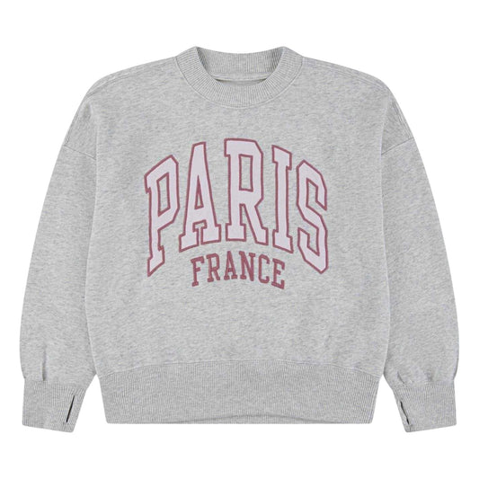 Light Grey - Front - Abercrombie & Fitch Childrens-Kids Paris Sweatshirt