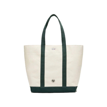 Natural Print - Back - Lacoste Roland Garros Canvas Tote Bag