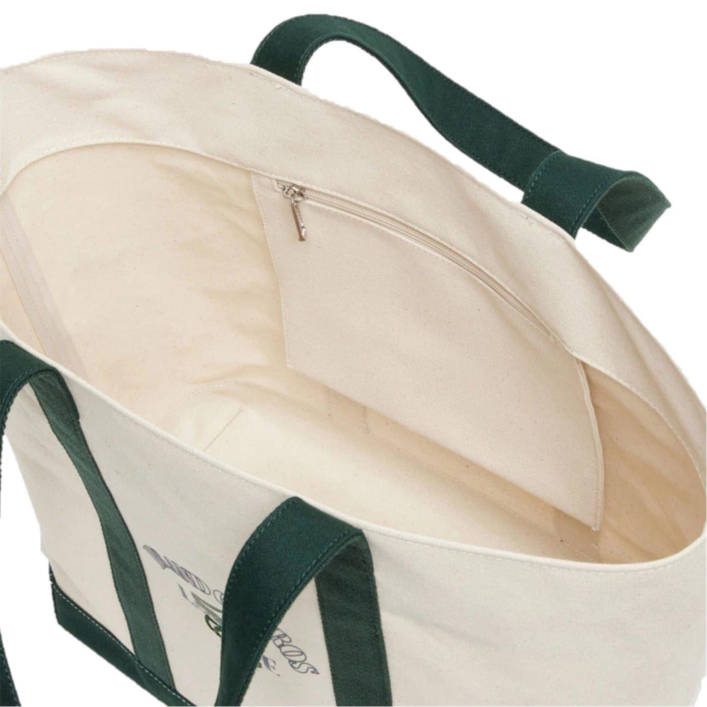 Natural Print - Side - Lacoste Roland Garros Canvas Tote Bag