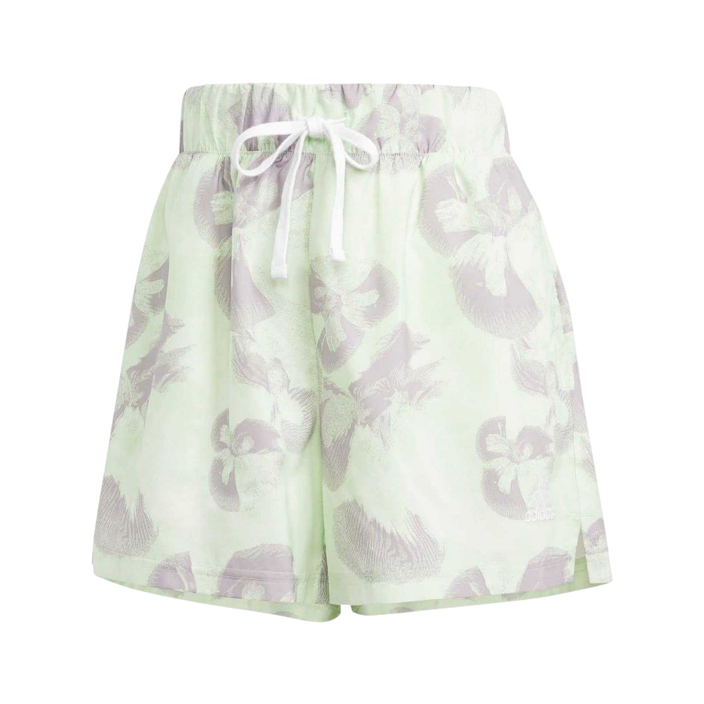 Beige Print - Front - Adidas Womens-Ladies Adventure Floral Shorts