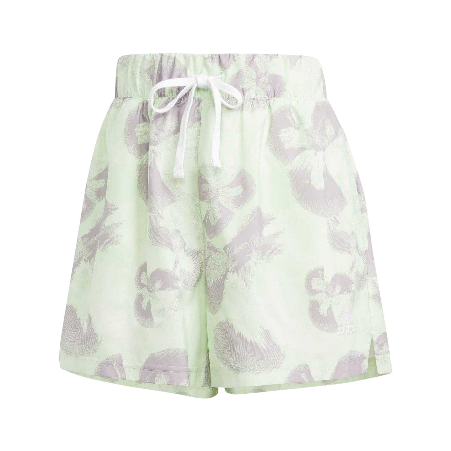 Beige Print - Front - Adidas Womens-Ladies Adventure Floral Shorts