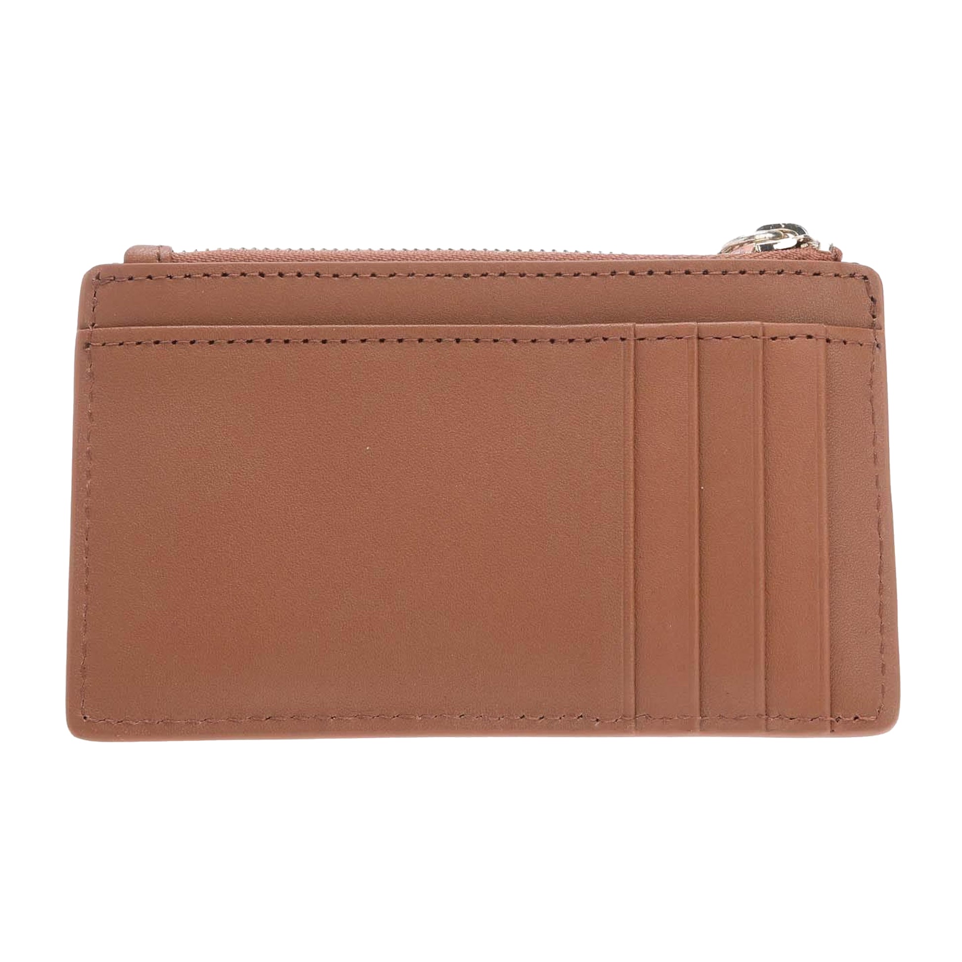 Brown - Back - Ted Baker Womens-Ladies Darcena Logo Bovine Leather Zipped Purse