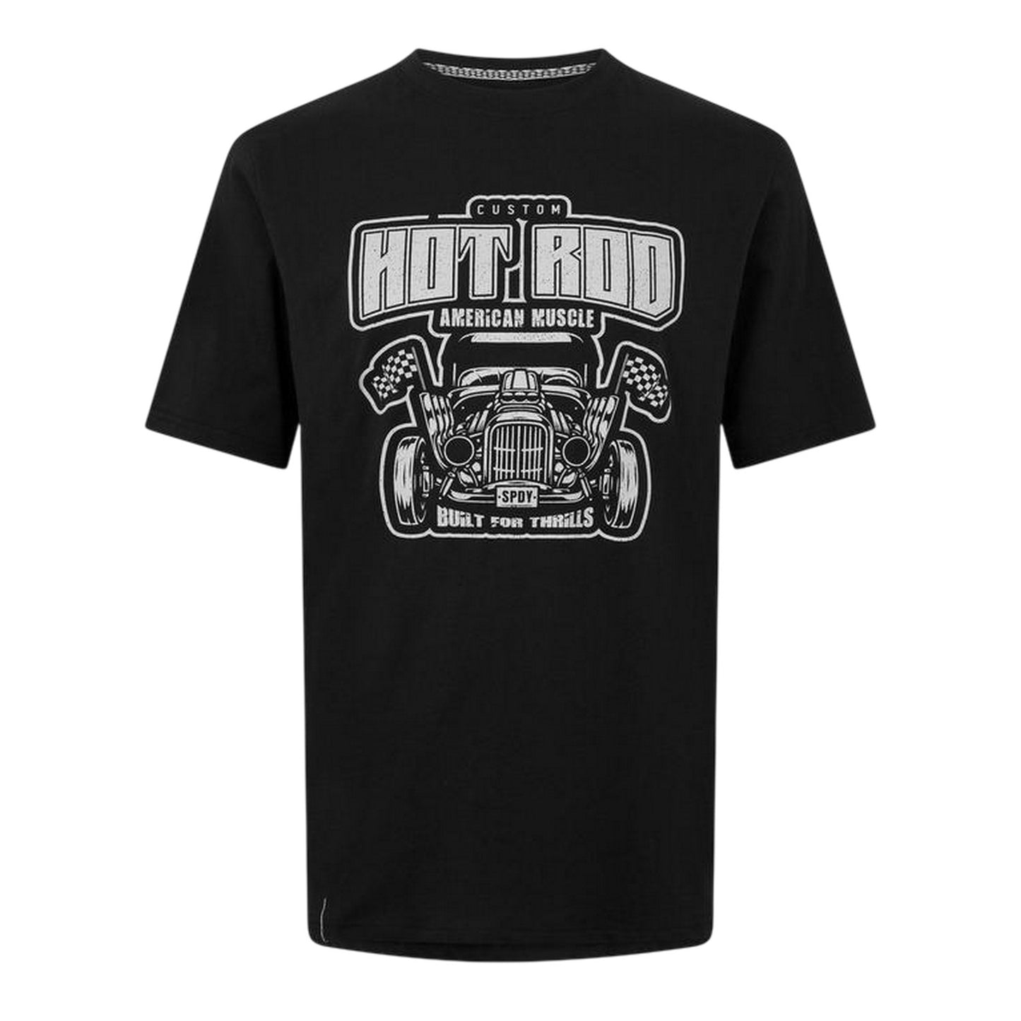Black - Front - Threadbare Mens Hot Rod Car T-Shirt