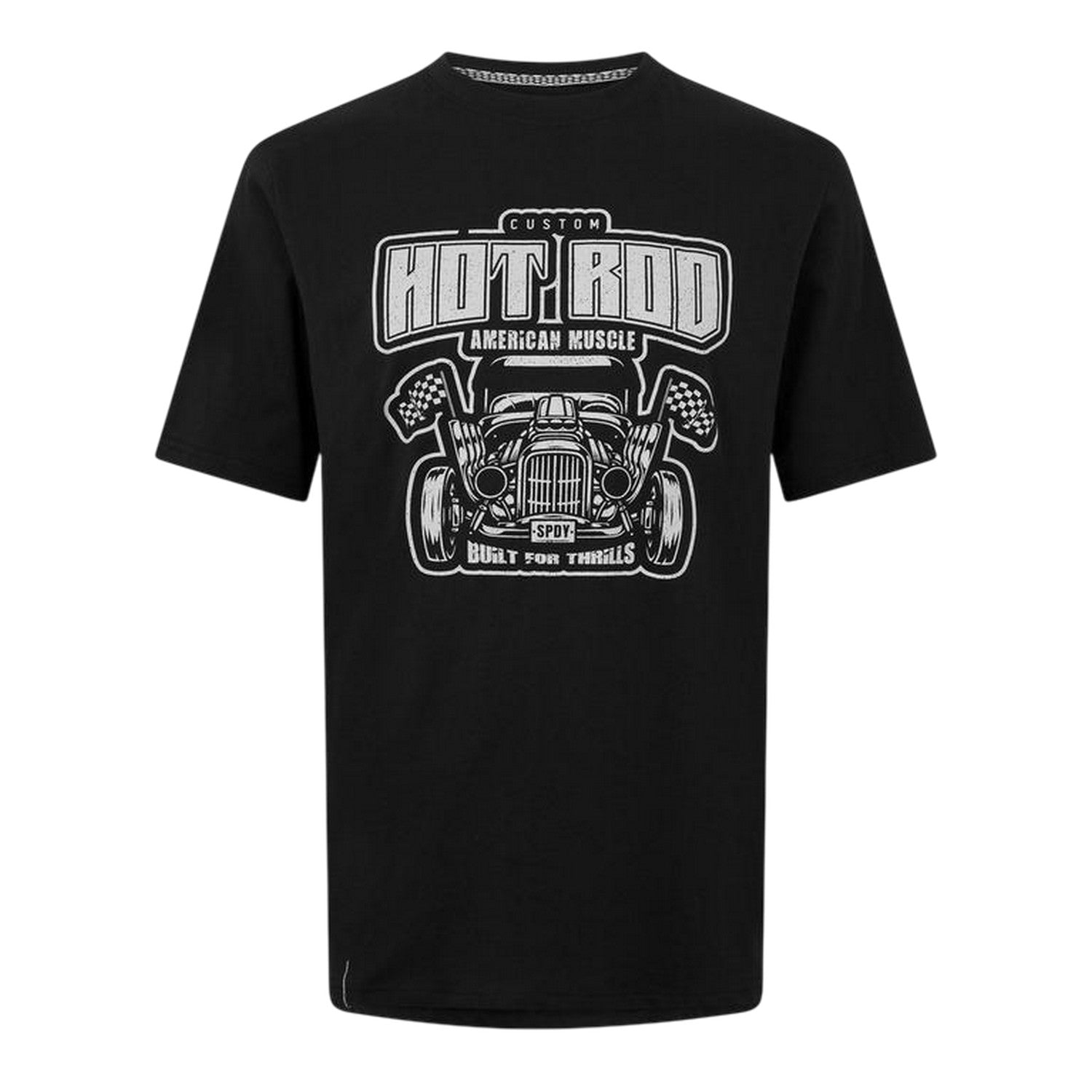 Black - Front - Threadbare Mens Hot Rod Car T-Shirt