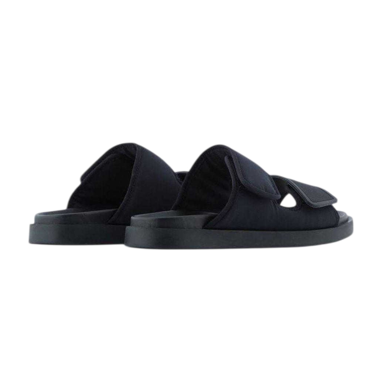 Black - Back - Emporio Armani EA7 Womens-Ladies Flat Sandals