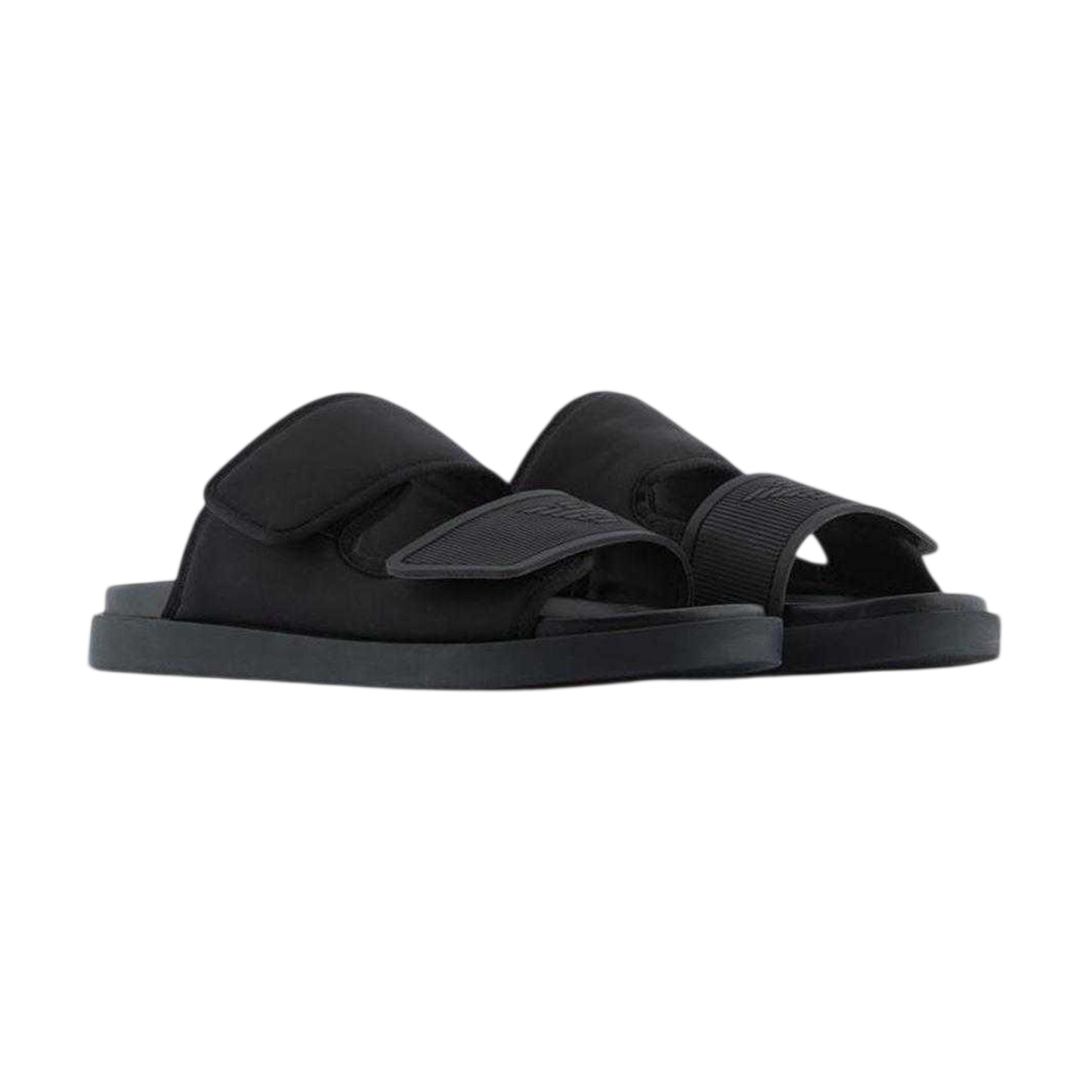 Black - Side - Emporio Armani EA7 Womens-Ladies Flat Sandals