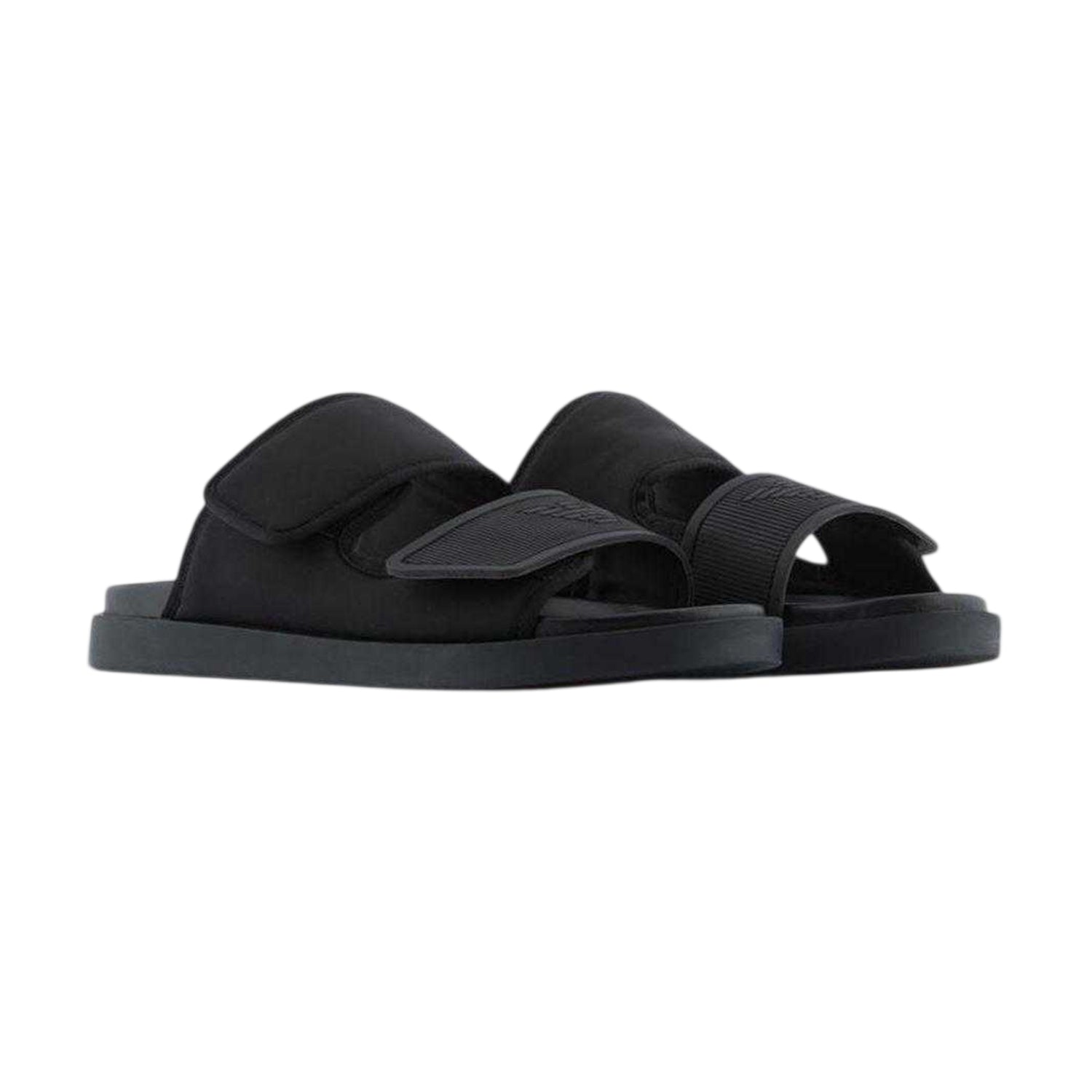 Black - Side - Emporio Armani EA7 Womens-Ladies Flat Sandals