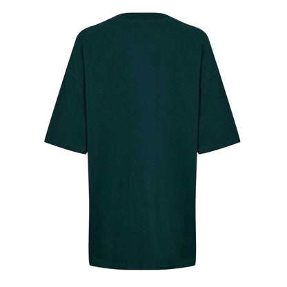 Dark Green - Back - Jack Wills Womens-Ladies Logo Oversized T-Shirt