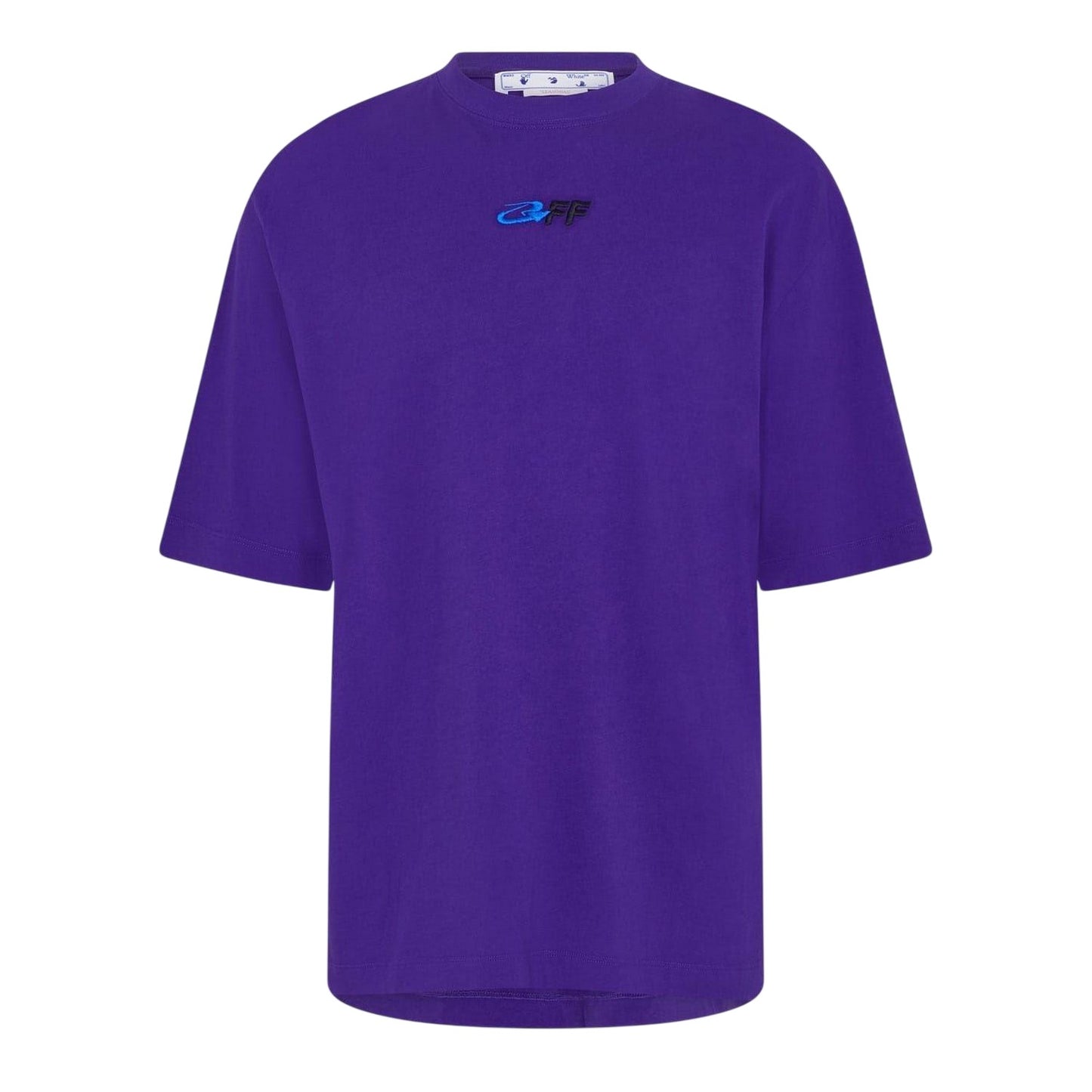 Purple - Front - Off White Mens Cotton Regular T-Shirt