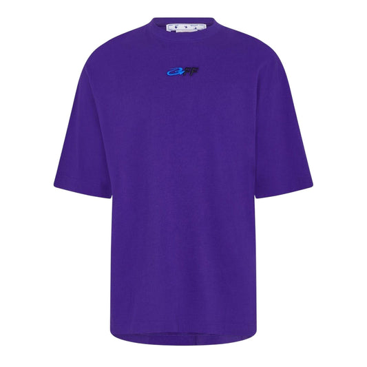 Purple - Front - Off White Mens Cotton Regular T-Shirt