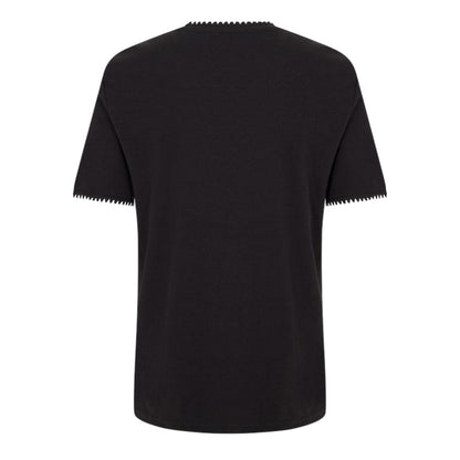 Black-Ecru - Back - Threadbare Mens Perth Knitted T-Shirt