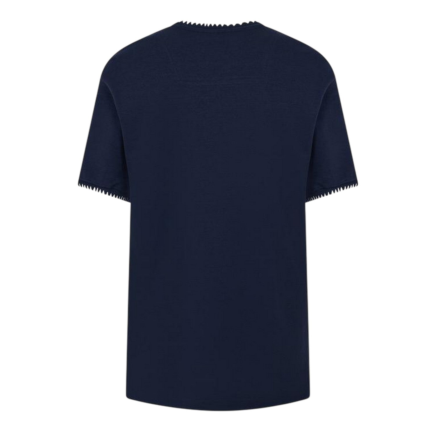 Navy-Ecru - Back - Threadbare Mens Perth Knitted T-Shirt