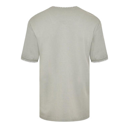 Sage-Ecru - Back - Threadbare Mens Perth Knitted T-Shirt